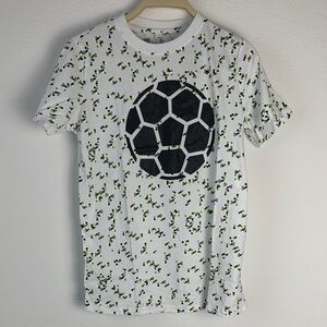 Xersion White Tee with Black and Green Soccer Graphic